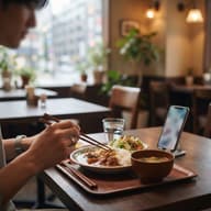 スマホを見ながら食べるのはマナー違反だと思いますか？のサムネイル